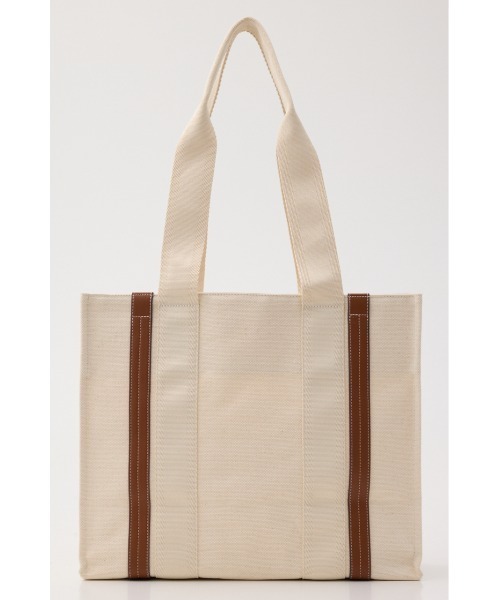 SLY(スライ)の「THONG TRIMMED CANVAS BAG トングトリムドキャンバスバッグ(トートバッグ・レディース・アイボリー/ブラック・FREE)」の5枚目の写真