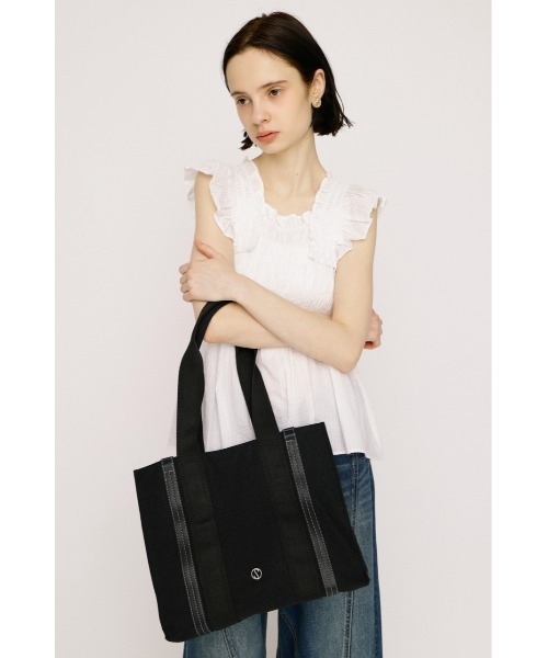 SLY(スライ)の「THONG TRIMMED CANVAS BAG トングトリムドキャンバスバッグ(トートバッグ・レディース・アイボリー/ブラック・FREE)」の17枚目の写真