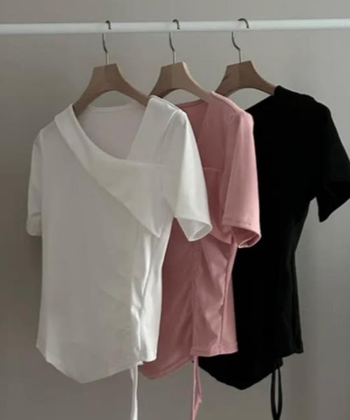 semplice(センプリチェ)の「Tシャツ【韓国ファッション】(Tシャツ/カットソー・レディース・ブラック/ホワイト/ピンク・F)」の15枚目の写真