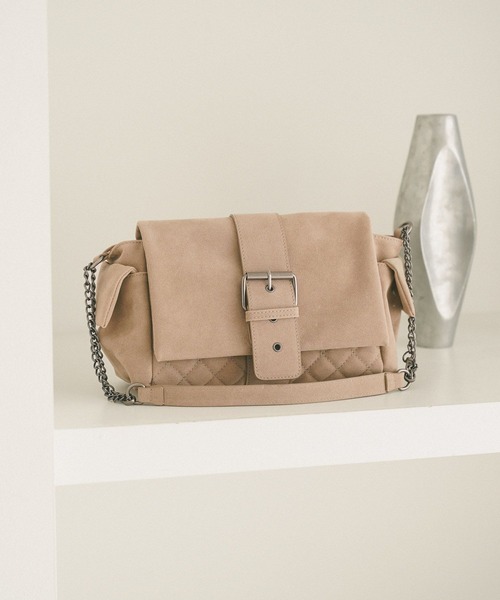 Heather(ヘザー)の「バックルポシェットBAG 682712(ショルダーバッグ・レディース・ブラック/ピンク/ベージュ・ONE SIZE)」の2枚目の写真