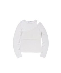 LAYERED KNIT TOP IVORY