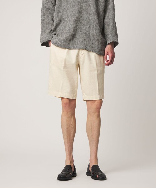 UNITED ARROWS（ユナイテッドアローズ）の「＜DEVORE＞ハーフギャザー チノ ショーツ（その他パンツ・メンズ・ダークブラウン/オフホワイト/オリーブ・48/50/46/44）」の2枚目の写真