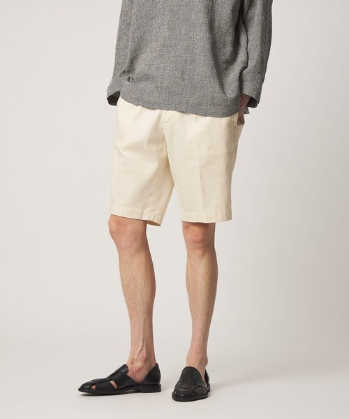 UNITED ARROWS（ユナイテッドアローズ）の「＜DEVORE＞ハーフギャザー チノ ショーツ（その他パンツ・メンズ・ダークブラウン/オフホワイト/オリーブ・48/50/46/44）」の5枚目の写真