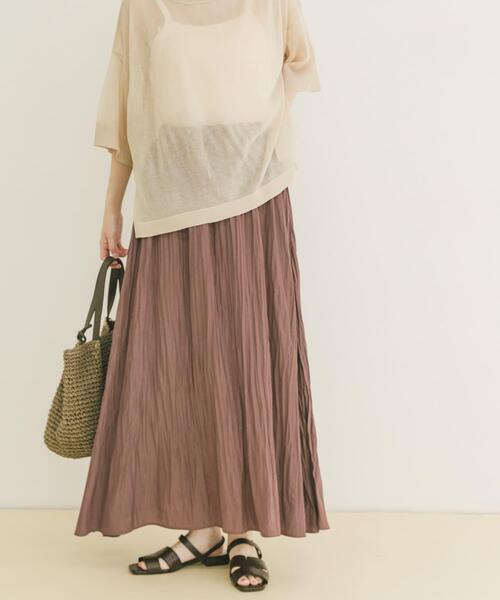 ITEMS URBANRESEARCH（アイテムズ アーバンリサーチ）の「カッセンスカート（スカート・レディース・ブラウン系その他/ブラウン/チャコールグレー・FREE）」の3枚目の写真