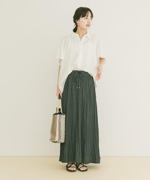 ITEMS URBANRESEARCH（アイテムズ アーバンリサーチ）の「カッセンスカート（スカート・レディース・ブラウン系その他/ブラウン/チャコールグレー・FREE）」の4枚目の写真