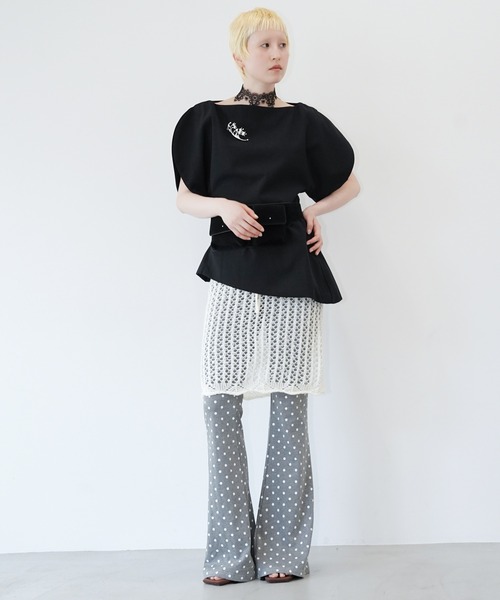 chuclla(チュクラ)の「アシンメトリーボリュームスリーブトップス chw26s297(Tシャツ/カットソー・レディース・ホワイト/ブラック・M/L)」の21枚目の写真