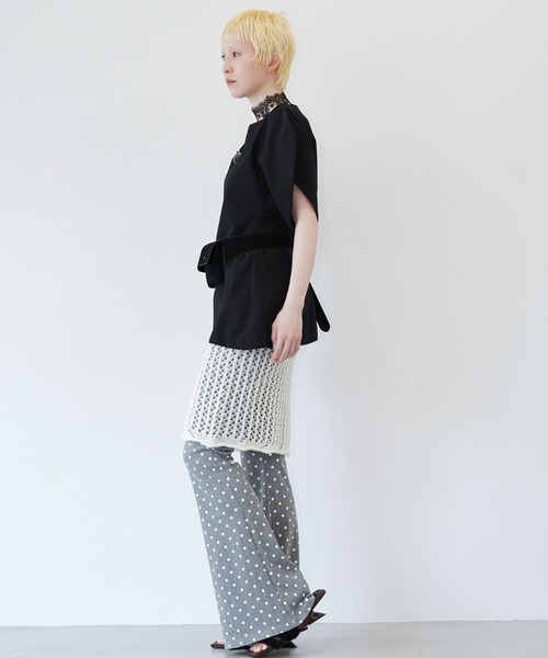 chuclla(チュクラ)の「アシンメトリーボリュームスリーブトップス chw26s297(Tシャツ/カットソー・レディース・ホワイト/ブラック・M/L)」の22枚目の写真