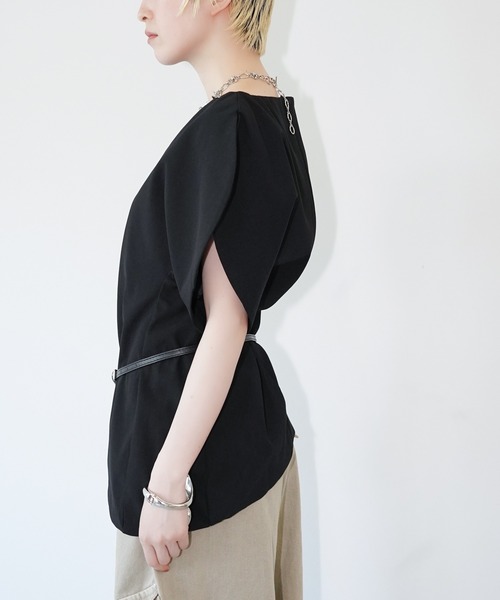 chuclla(チュクラ)の「アシンメトリーボリュームスリーブトップス chw26s297(Tシャツ/カットソー・レディース・ホワイト/ブラック・M/L)」の16枚目の写真