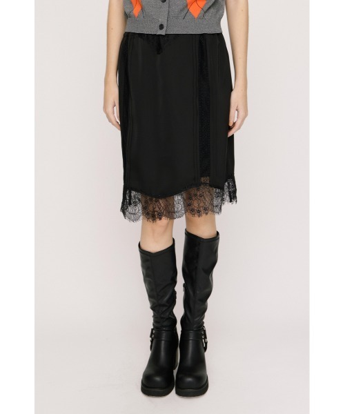 SLY(スライ)の「SHORT SLIP SKIRT ショートスリップスカート 夏服(スカート・レディース・ブラック/アイボリー/ブラウン・FREE)」の14枚目の写真