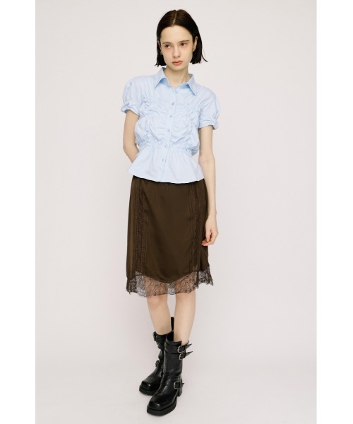 SLY(スライ)の「SHORT SLIP SKIRT ショートスリップスカート 夏服(スカート・レディース・ブラック/アイボリー/ブラウン・FREE)」の16枚目の写真