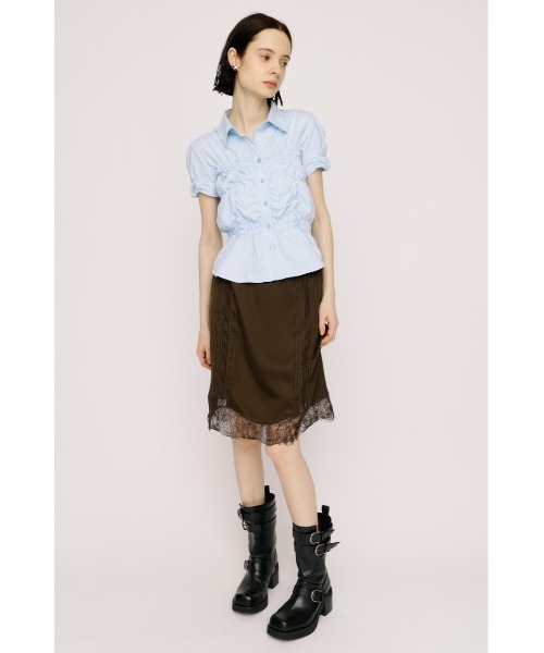 SLY(スライ)の「SHORT SLIP SKIRT ショートスリップスカート 夏服(スカート・レディース・ブラック/アイボリー/ブラウン・FREE)」の17枚目の写真