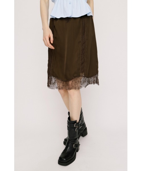 SLY(スライ)の「SHORT SLIP SKIRT ショートスリップスカート 夏服(スカート・レディース・ブラック/アイボリー/ブラウン・FREE)」の18枚目の写真