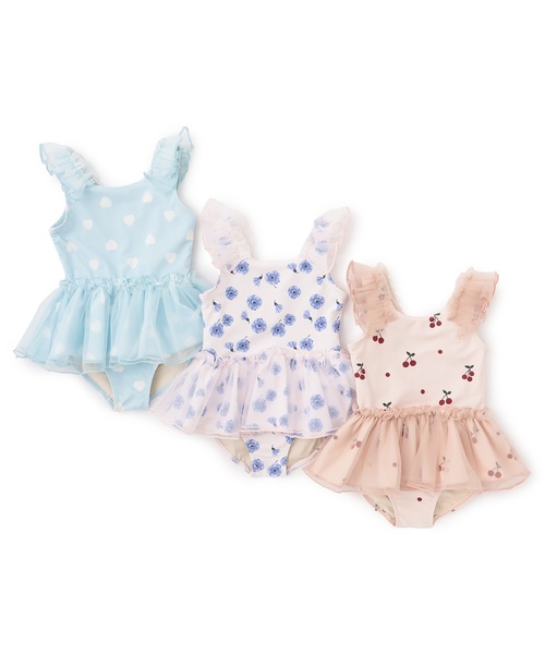 petit main（プティマイン）の「【SWIM】チュールワンピース水着（水着・キッズ・オフホワイト/ライトピンク/ライトブルー・100cm/120cm/130cm/80ｃｍ/110cm/90cm）」の19枚目の写真