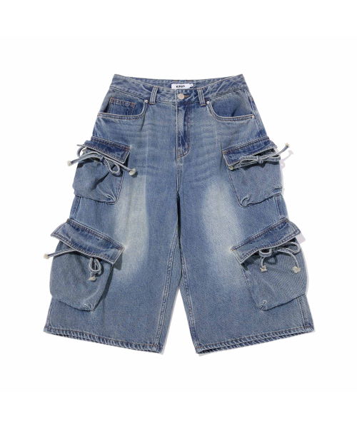 KIRSH（キルシー）の「カーゴバミューダデニムパンツ[ブルー]（その他パンツ・レディース・その他・MEDIUM/SMALL）」の2枚目の写真