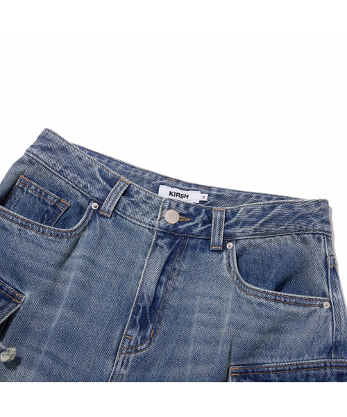KIRSH（キルシー）の「カーゴバミューダデニムパンツ[ブルー]（その他パンツ・レディース・その他・MEDIUM/SMALL）」の3枚目の写真