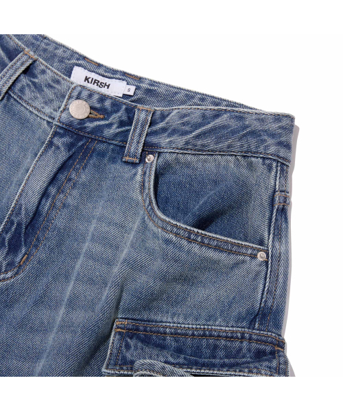 KIRSH（キルシー）の「カーゴバミューダデニムパンツ[ブルー]（その他パンツ・レディース・その他・MEDIUM/SMALL）」の4枚目の写真