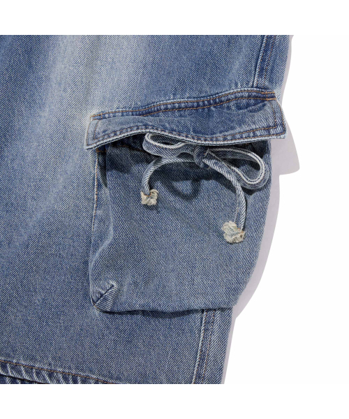 KIRSH（キルシー）の「カーゴバミューダデニムパンツ[ブルー]（その他パンツ・レディース・その他・MEDIUM/SMALL）」の5枚目の写真