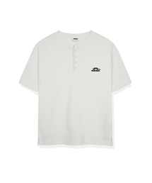 WANIL（ウェニール）の「サンロゴワッフルヘンリーネック半袖Tシャツ3カラー[WASR_1002]（Tシャツ/カットソー）」