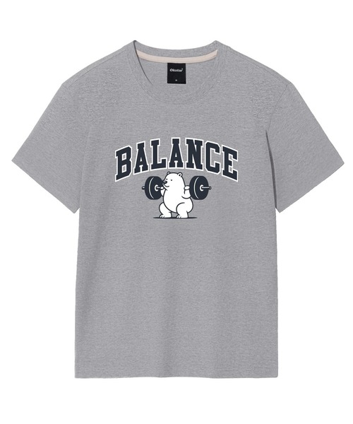 OKSTAR(オクスター)の「バランスベア 半袖Tシャツ(Tシャツ/カットソー・メンズ・ホワイト/ブラック/グレー/ダークグリーン/ネイビー/ダークブルー/クリーム/ライトグレー/ライトベージュ/ダークグレー/カーキ・SMALL/MEDIUM/LARGE/X-LARGE/2XL/3XL/4XL)」の4枚目の写真