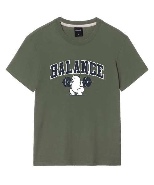 OKSTAR(オクスター)の「バランスベア 半袖Tシャツ(Tシャツ/カットソー・メンズ・ホワイト/ブラック/グレー/ダークグリーン/ネイビー/ダークブルー/クリーム/ライトグレー/ライトベージュ/ダークグレー/カーキ・SMALL/MEDIUM/LARGE/X-LARGE/2XL/3XL/4XL)」の9枚目の写真