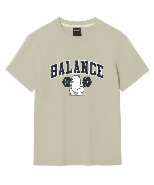OKSTAR(オクスター)の「バランスベア 半袖Tシャツ(Tシャツ/カットソー・メンズ・ホワイト/ブラック/グレー/ダークグリーン/ネイビー/ダークブルー/クリーム/ライトグレー/ライトベージュ/ダークグレー/カーキ・SMALL/MEDIUM/LARGE/X-LARGE/2XL/3XL/4XL)」の7枚目の写真