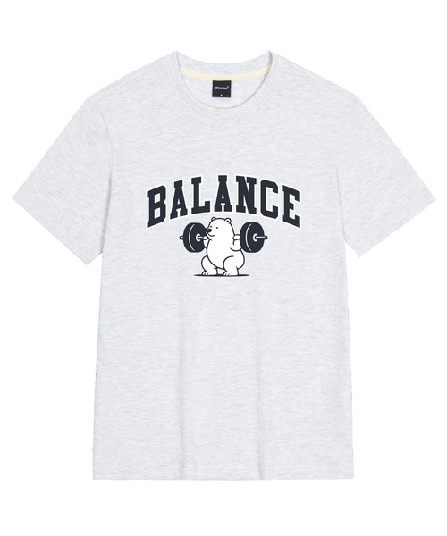 OKSTAR(オクスター)の「バランスベア 半袖Tシャツ(Tシャツ/カットソー・メンズ・ホワイト/ブラック/グレー/ダークグリーン/ネイビー/ダークブルー/クリーム/ライトグレー/ライトベージュ/ダークグレー/カーキ・SMALL/MEDIUM/LARGE/X-LARGE/2XL/3XL/4XL)」の3枚目の写真