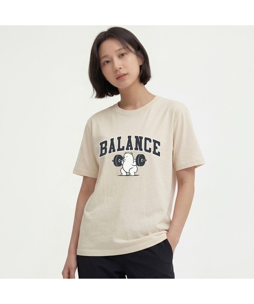 OKSTAR(オクスター)の「バランスベア 半袖Tシャツ(Tシャツ/カットソー・メンズ・ホワイト/ブラック/グレー/ダークグリーン/ネイビー/ダークブルー/クリーム/ライトグレー/ライトベージュ/ダークグレー/カーキ・SMALL/MEDIUM/LARGE/X-LARGE/2XL/3XL/4XL)」の6枚目の写真