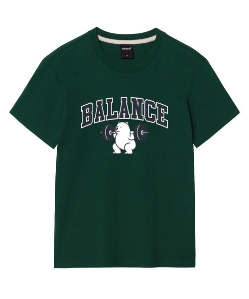 OKSTAR(オクスター)の「バランスベア 半袖Tシャツ(Tシャツ/カットソー・メンズ・ホワイト/ブラック/グレー/ダークグリーン/ネイビー/ダークブルー/クリーム/ライトグレー/ライトベージュ/ダークグレー/カーキ・SMALL/MEDIUM/LARGE/X-LARGE/2XL/3XL/4XL)」の8枚目の写真