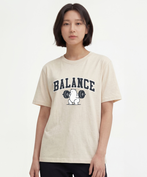 OKSTAR(オクスター)の「バランスベア 半袖Tシャツ(Tシャツ/カットソー・メンズ・ホワイト/ブラック/グレー/ダークグリーン/ネイビー/ダークブルー/クリーム/ライトグレー/ライトベージュ/ダークグレー/カーキ・SMALL/MEDIUM/LARGE/X-LARGE/2XL/3XL/4XL)」の12枚目の写真