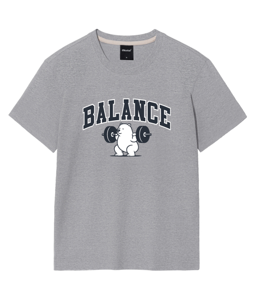 OKSTAR(オクスター)の「バランスベア 半袖Tシャツ(Tシャツ/カットソー・メンズ・ホワイト/ブラック/グレー/ダークグリーン/ネイビー/ダークブルー/クリーム/ライトグレー/ライトベージュ/ダークグレー/カーキ・SMALL/MEDIUM/LARGE/X-LARGE/2XL/3XL/4XL)」の18枚目の写真