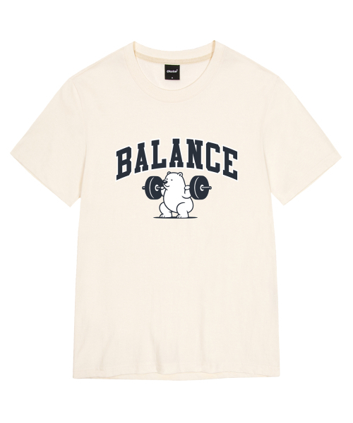 OKSTAR(オクスター)の「バランスベア 半袖Tシャツ(Tシャツ/カットソー・メンズ・ホワイト/ブラック/グレー/ダークグリーン/ネイビー/ダークブルー/クリーム/ライトグレー/ライトベージュ/ダークグレー/カーキ・SMALL/MEDIUM/LARGE/X-LARGE/2XL/3XL/4XL)」の21枚目の写真