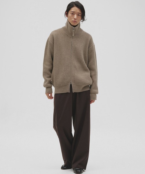 TODAYFUL(トゥデイフル)の「Zipup Knit Cardigan(カーディガン/ボレロ・レディース・チャコールグレー/グレイッシュベージュ・FREE)」の3枚目の写真
