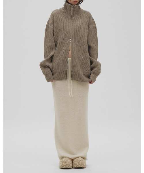 TODAYFUL(トゥデイフル)の「Zipup Knit Cardigan(カーディガン/ボレロ・レディース・チャコールグレー/グレイッシュベージュ・FREE)」の8枚目の写真
