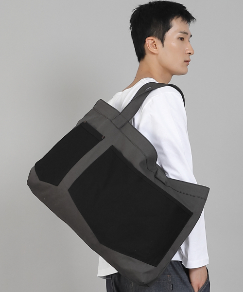 SAINTCREW（セントクルー）の「ダブルペンタゴンポケットEXワイドエコバッグDPP-161ダークグレー（エコバッグ/サブバッグ・メンズ・その他・フリー）」の5枚目の写真