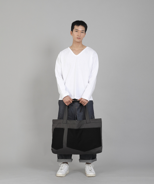 SAINTCREW（セントクルー）の「ダブルペンタゴンポケットEXワイドエコバッグDPP-161ダークグレー（エコバッグ/サブバッグ・メンズ・その他・フリー）」の7枚目の写真