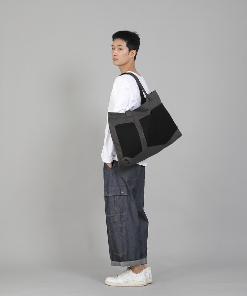 SAINTCREW（セントクルー）の「ダブルペンタゴンポケットEXワイドエコバッグDPP-161ダークグレー（エコバッグ/サブバッグ・メンズ・その他・フリー）」の15枚目の写真