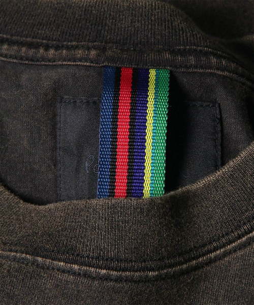 PS Paul Smith(ピーエスポールスミス)の「"Sports Stripe Bar" ヴィンテージライク Tシャツ / 262724 EXT02B(Tシャツ/カットソー・メンズ・スミクロ・LARGE/MEDIUM/SMALL)」の3枚目の写真