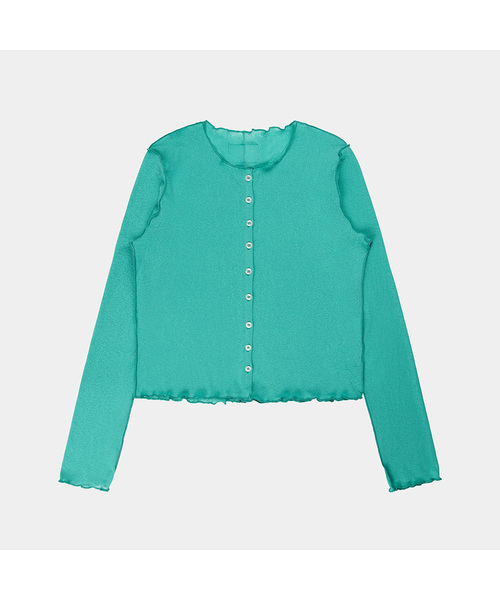 PIGMENT（ピグメント）の「[クールニット]ナナリカーディガン (JXCD260306)（カーディガン/ボレロ・レディース・ネイビー/スカイブルー/アイボリー/グリーン/ピンク・FREE）」の2枚目の写真