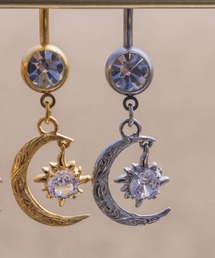 【へそピアス】sun and moon /ボディピアス/【ハワイアンジュエリー】【サージカルステンレス】【金属アレルギー対応】【IRIEBEACH / アイリービーチ】つけっぱなしOK