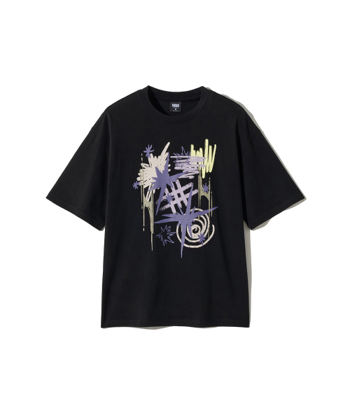GAKKAI UNIONS(ガッカイユニオンズ)の「スタースクリブル 半袖Tシャツ ブラック(Tシャツ/カットソー・レディース・その他・MEDIUM/LARGE)」の2枚目の写真