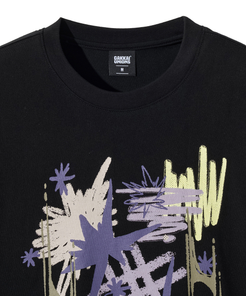 GAKKAI UNIONS(ガッカイユニオンズ)の「スタースクリブル 半袖Tシャツ ブラック(Tシャツ/カットソー・レディース・その他・MEDIUM/LARGE)」の5枚目の写真