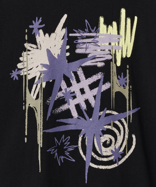GAKKAI UNIONS(ガッカイユニオンズ)の「スタースクリブル 半袖Tシャツ ブラック(Tシャツ/カットソー・レディース・その他・MEDIUM/LARGE)」の6枚目の写真