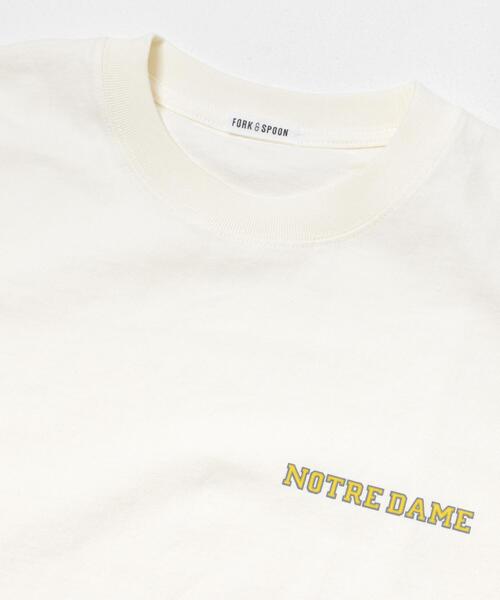 FORK&SPOON（フォークアンドスプーン）の「FORK&SPOON　フロッキープリントTシャツ（Tシャツ/カットソー・メンズ・オフホワイト/チャコールグレー・4/5）」の4枚目の写真