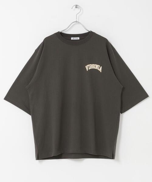FORK&SPOON（フォークアンドスプーン）の「FORK&SPOON　フロッキープリントTシャツ（Tシャツ/カットソー・メンズ・オフホワイト/チャコールグレー・4/5）」の5枚目の写真
