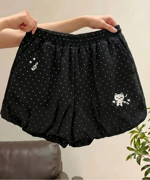 AsheKsha(アシクシャ)の「小水玉刺繍ショートパンツ(その他パンツ・レディース・ブラック・F)」の4枚目の写真