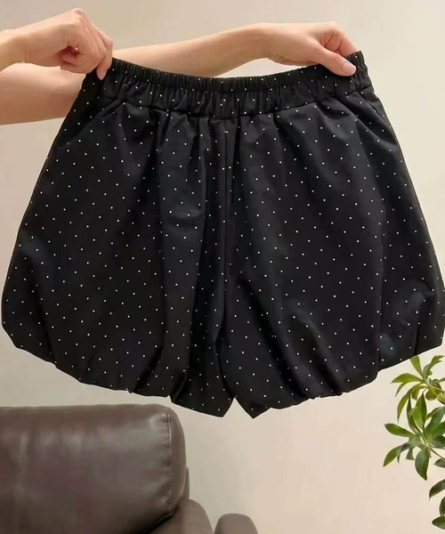AsheKsha(アシクシャ)の「小水玉刺繍ショートパンツ(その他パンツ・レディース・ブラック・F)」の6枚目の写真