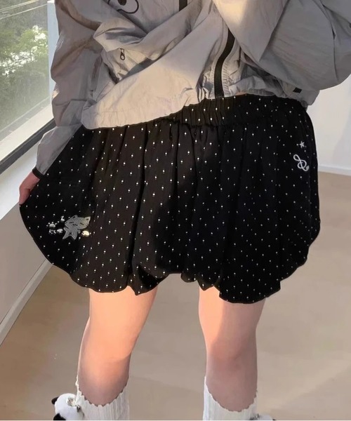 AsheKsha(アシクシャ)の「小水玉刺繍ショートパンツ(その他パンツ・レディース・ブラック・F)」の7枚目の写真