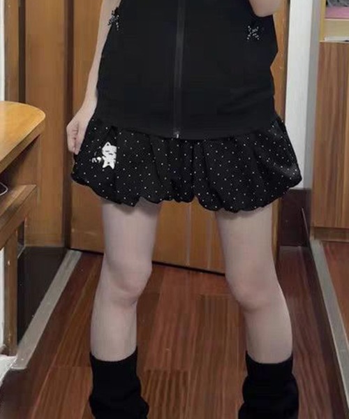 AsheKsha(アシクシャ)の「小水玉刺繍ショートパンツ(その他パンツ・レディース・ブラック・F)」の13枚目の写真