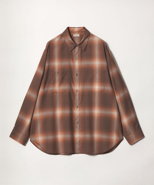 セール】＜Steven Alan＞ ウール オンブレ チェック レギュラーカラー