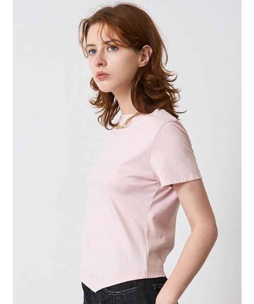 ELENDEEK（エレンディーク）の「アシメヘムティーシャツ（Tシャツ/カットソー・レディース・ブラック/オフホワイト/ピンク/ブラウン・FREE）」の7枚目の写真